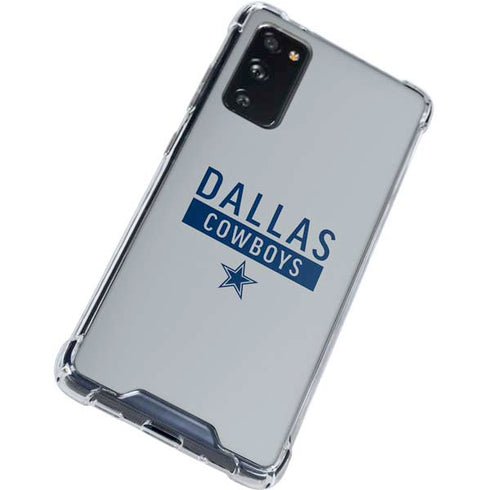 NFL Dallas Cowboys Silver Performance Series Galaxy S20 FE Clear Case
